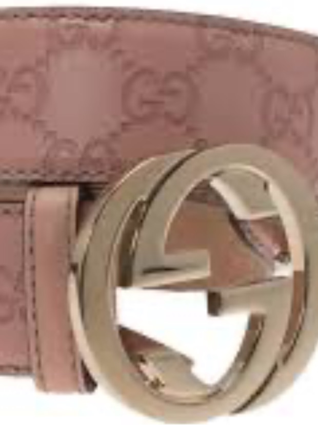 Gucci Pink Guccissima Leather Interlocking Gg Belt